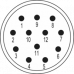  Вставки  М23  сигнальные вставки-12-Полюсный вывод по часовой стрелке  7.001.9121.14